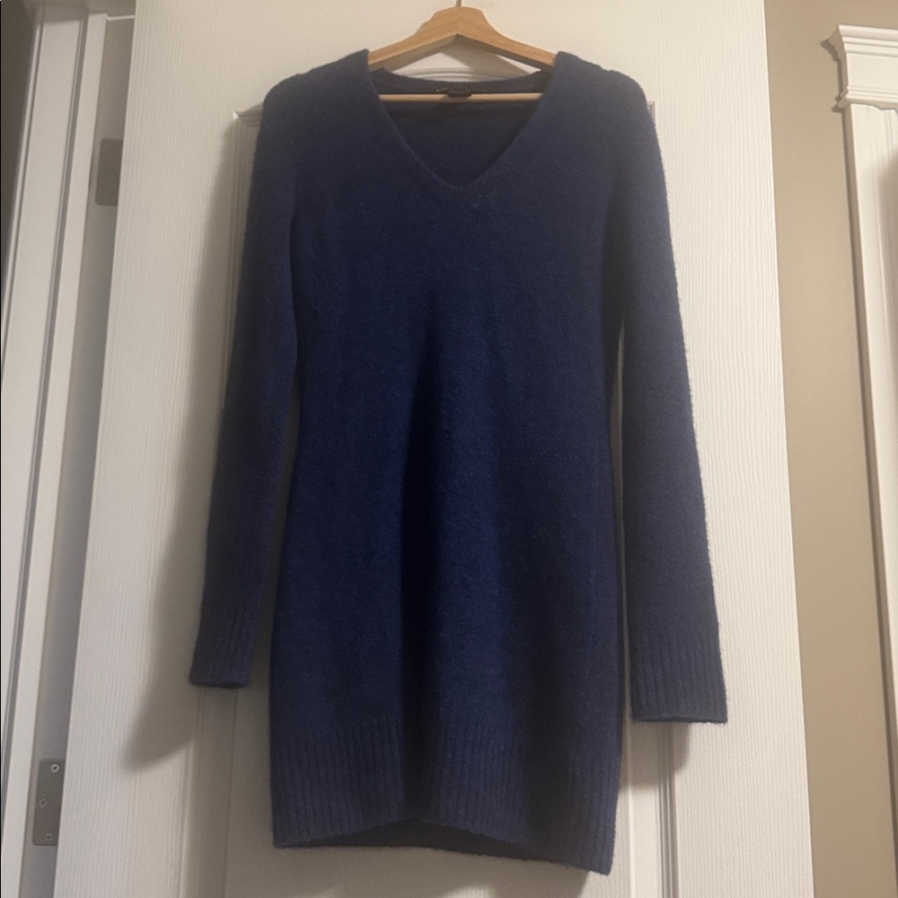Marc By Marc Jacobs Deep Blue V-Neck Sweater Dress
